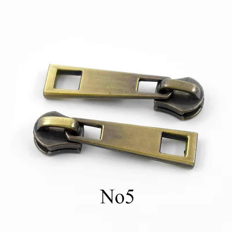 Meetee 5/10Pcs 3# 5# 8# Metal Zipper Puller Sewing Zippers Slider for Clothes Bag Pocket Zips Repair DIY Hardware Accessories