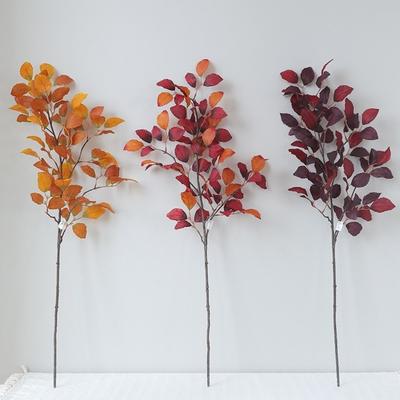 98cm Artificial Long Beech Branch Floral Luxury Simulation Silk Beech Leaf Lifelike Realistic Green Plants Leaves Shopping Mall