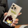 Clear Square Back Tube Case Protection For iPhone 16 ProMax 11 13 15 Plus 12 14 Pro Max Anti-Oxygen,Donald Duck Stickers Pattern Casing