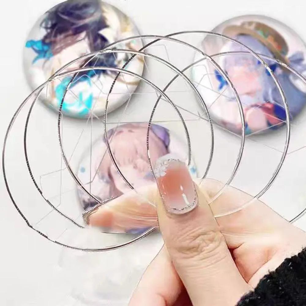 5Pcs Transparent Ita Bag Pin Case Badge Protector Badge Protective Sleeve  Badge Pins