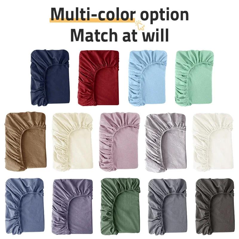 Fitted Sheet with Elastic Bands Non Slip Adjustable Mattress Covers for Single Double King Queen Bed,90/120/150/180cm