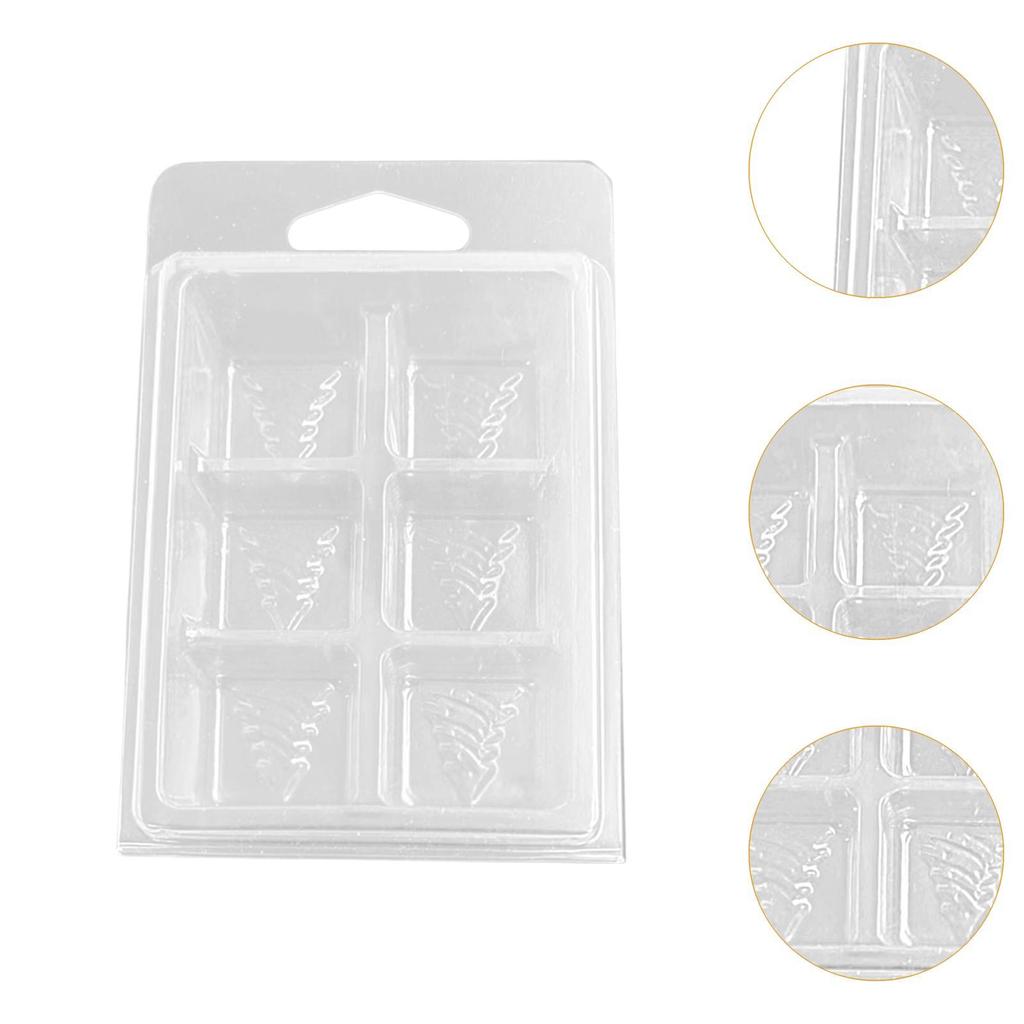 Transparent Candle Melt Moulds Easy Cleaning Empty Cube Tray for Wickless Candles Making Tools for Christmas Party