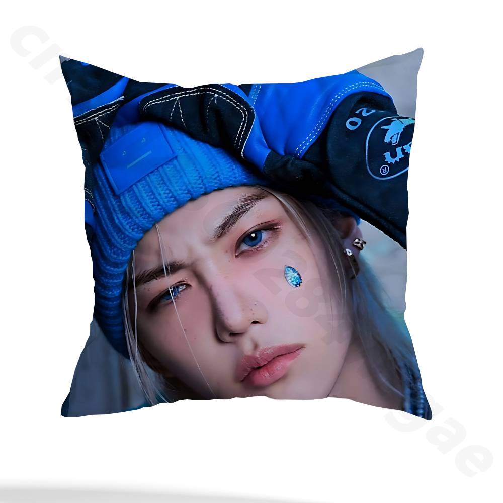 Kpop SKZ F-Felix Pillow Case Sofa Living Room Bedroom Headboard Backrest Cushion Square Cushion Nap Time