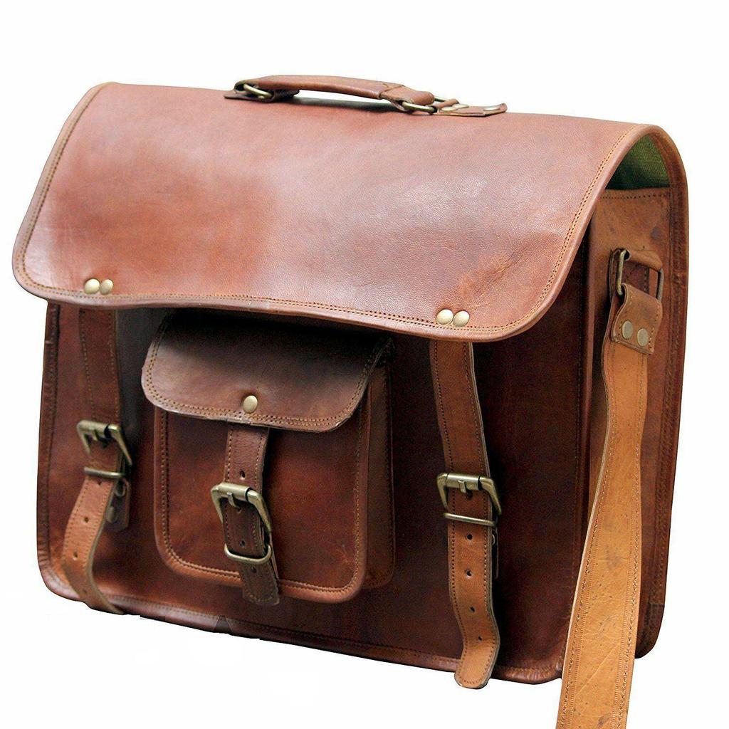 Bag Men's Handmade Trusted Leather Messenger Shoulder Crossbody Laptop Briefcase