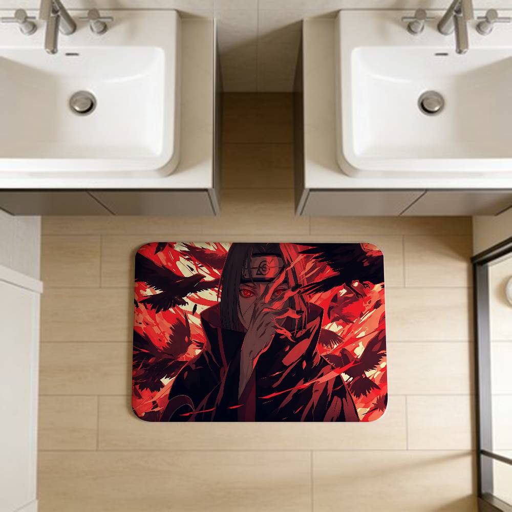 N-Naruto Cartoon Anime I-Itachi Floor Mat Cheaper Anti-slip Modern Living Room Balcony Printed Bedside Mats