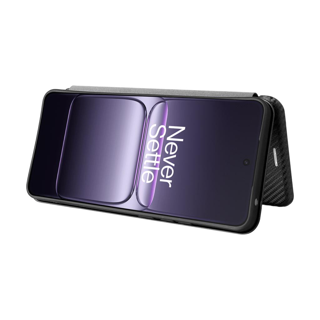 For OnePlus Ace 5 Racing 5G/Nord CE5 5G Case Carbon Fiber Texture Drop-Proof PU Leather Phone Cover