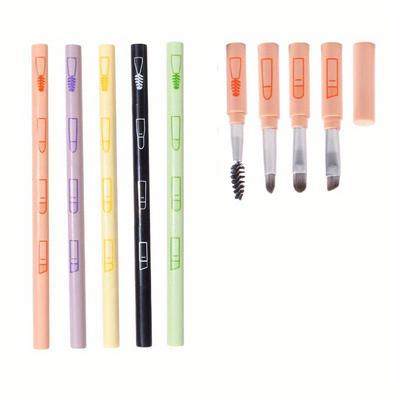 4 IN 1 Multifunctional Makeup Brushes Set Makeup Gadget Detachable Lip Eyeshadow Brush Sponge Eyeshadow Brush for Home Travel