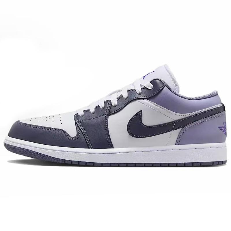 Jordan Air Jordan 1 Abrasion Resistant Abrasion Resistant Low Top Vintage Basketball Shoes Men's Black White 553558-145(Team96-S-BOX)