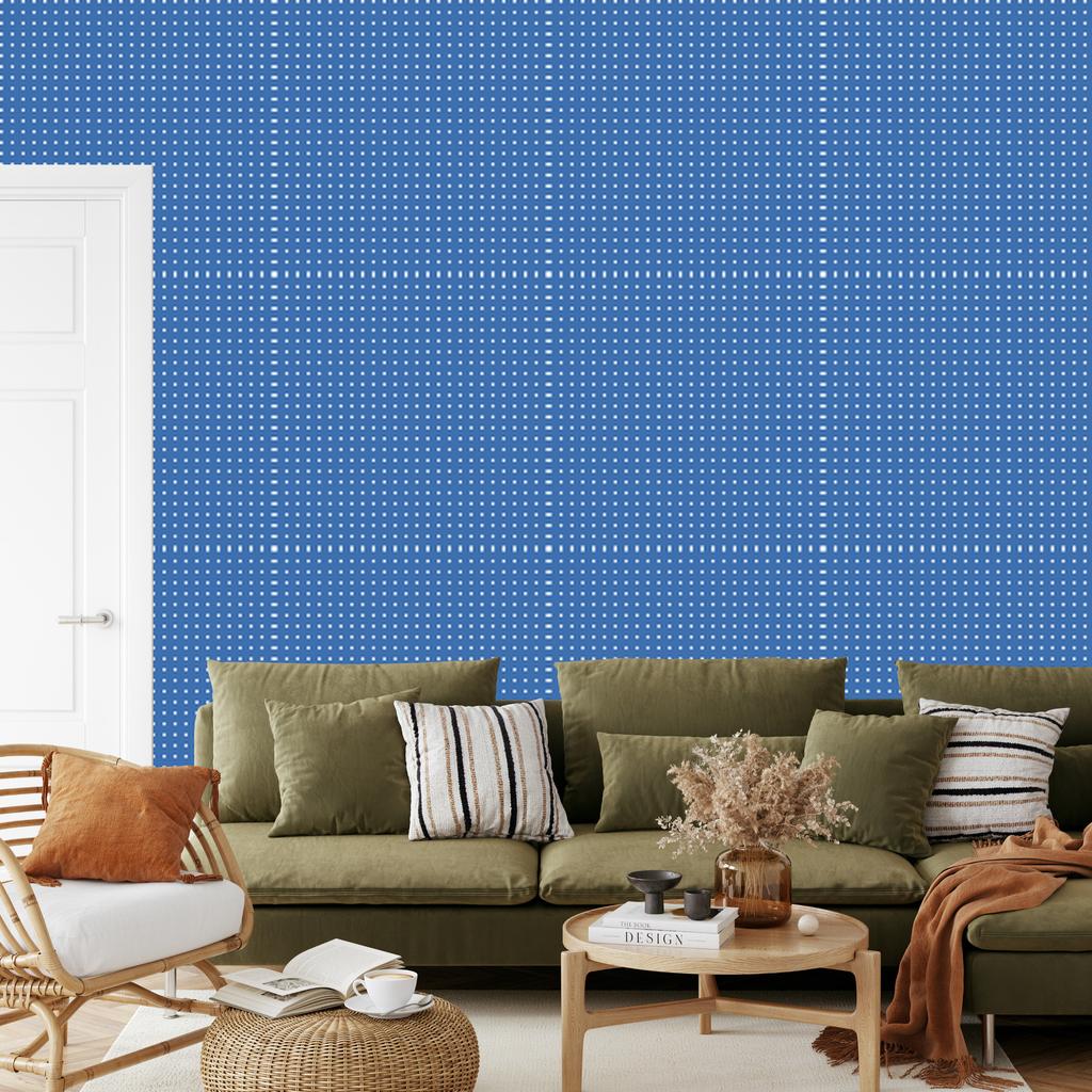 Blue Dots Wallpaper, Subtle Detail for Living Room and Bedroom 50x1000