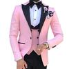 Plus Size Men's White Three-Piece Suit for Weddings and Business