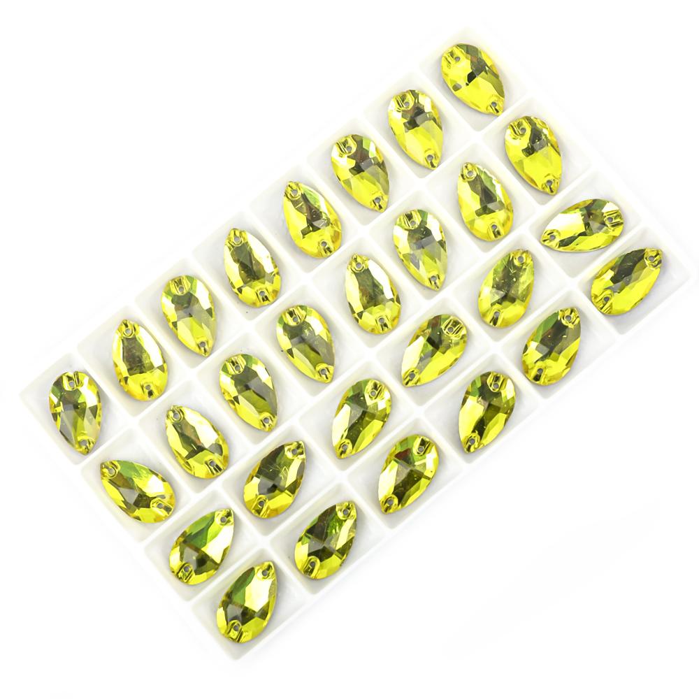 Drop Flatback Sew On Rhinestones Bulk Glass Crystal Stone for Tailoring Materials and Accessories Garment Accessories