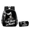 Mochila Anuel Aa para Hombre y Mujer Bolsa Escolar Casual Gran Capacidad Caja de Almacenamiento para Material Escolar Tipo Solapa
