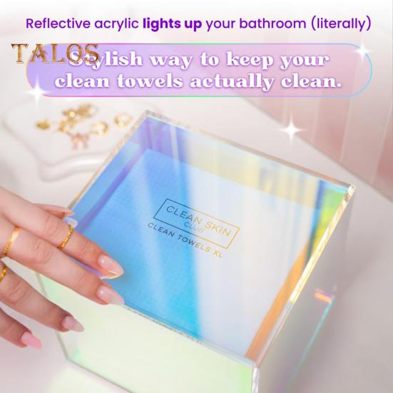 Taschentuchbox für Einweghandtücher, hohe Haltbarkeit, großes Fassungsvermögen, leuchtende Farben, Organizer für saubere Handtücher, funktionales Badezimmerzubehör