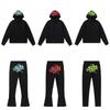 Herren Damen Kapuzen Fleece gefüttert Streetwear Set - Grafikdruck Sweatshirt Jogginghose Freizeitkleidung
