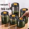 Chang Baosen Vacuum Sealed Glass Coffee Bean Canister with Black Gold Lid