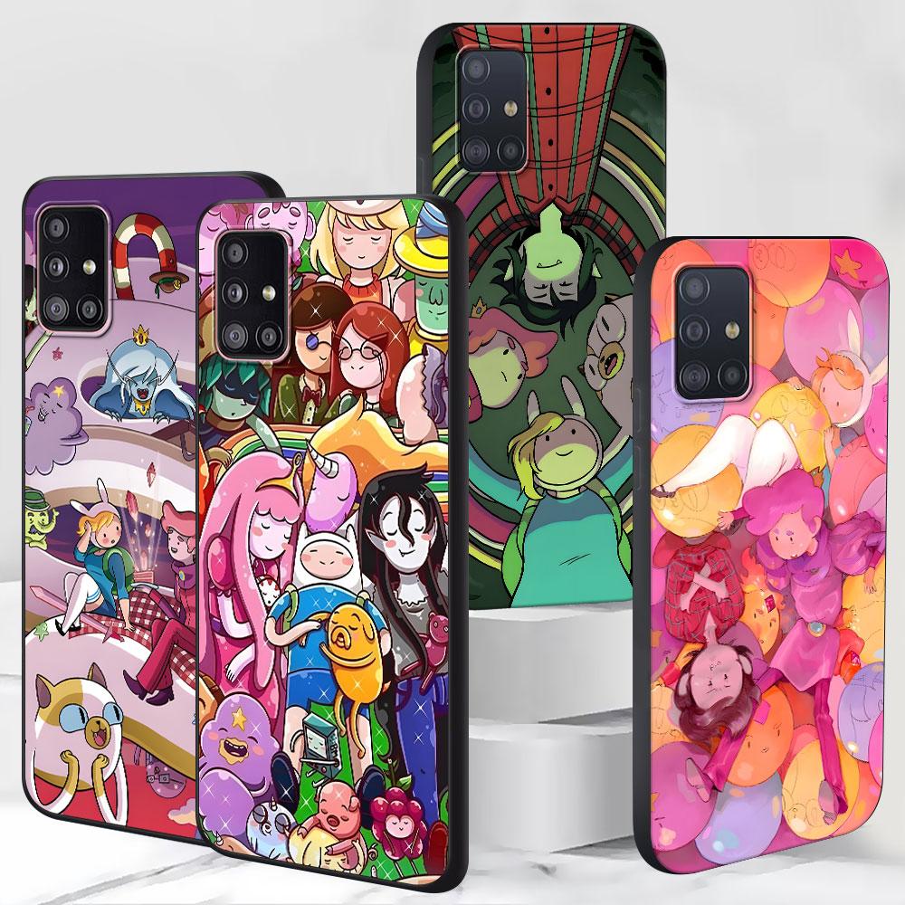 Fionna Cake Case for Samsung Galaxy S23 S10e S10 S21 FE S22 S9 S24 Ultra S20 Plus Soft Black TPU Phone Cover Bumper