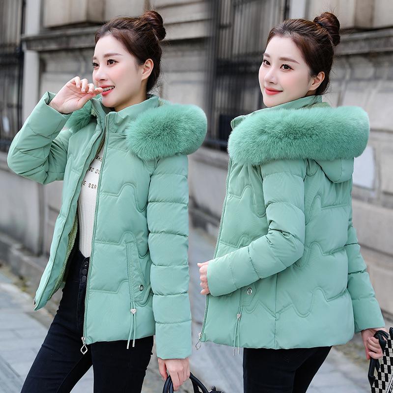 Padded Jacket Women's Slim-fit Women's Padded Jacket Short Fur Collar Padded Jacket Women's Warm and Cold-proof