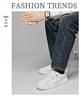 Men's Trendy Non-slip Thick-soled White Sneakers - Breathable, Versatile, Large Size Casual Sports Shoes
