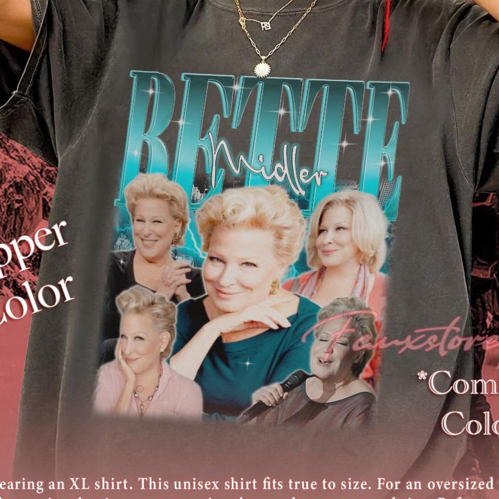 Bette Midler Vintage Collage T-Shirt – Comfort Colors Cotton Tee L