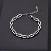 Retro European & American Hip-Hop Stainless Steel Figaro Blade Chain Bracelet