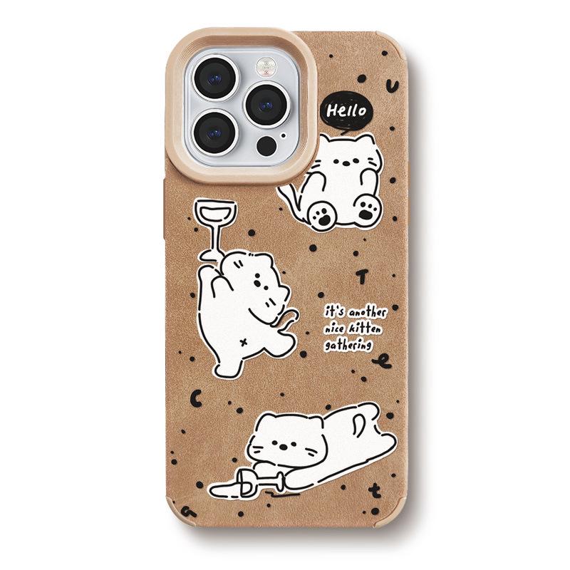 

Zhitai Кожаный Мультяшный Чехол для Мобильного Телефона для iPhone 11-15 Pro Max iPhone 13 Pro Max