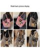 Korean Striped Cartoon Chenille Embroidery Canvas Bag - Large Capacity Cute Girl's Trendy Tote