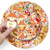 50 Little Fox Autumn Cartoon Stickers Cute Hand-painted Animal Decorative Mobile Phone Case Guka Stickers