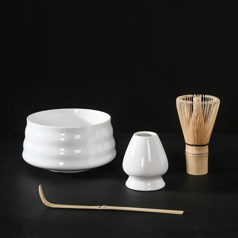 4-7pcs/set Handmade Home Easy Clean Matcha Tea Set Tool Stand Kit Bowl Whisk Scoop Gift Ceremony Traditional Japanese Accessorie