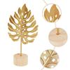 Goldenes Ginkgoblatt Feder Dekoration Kreatives Licht Luxus Metallhandwerk Ornament Desktop Pflanzen Skulptur Heim Büro Party Dekor