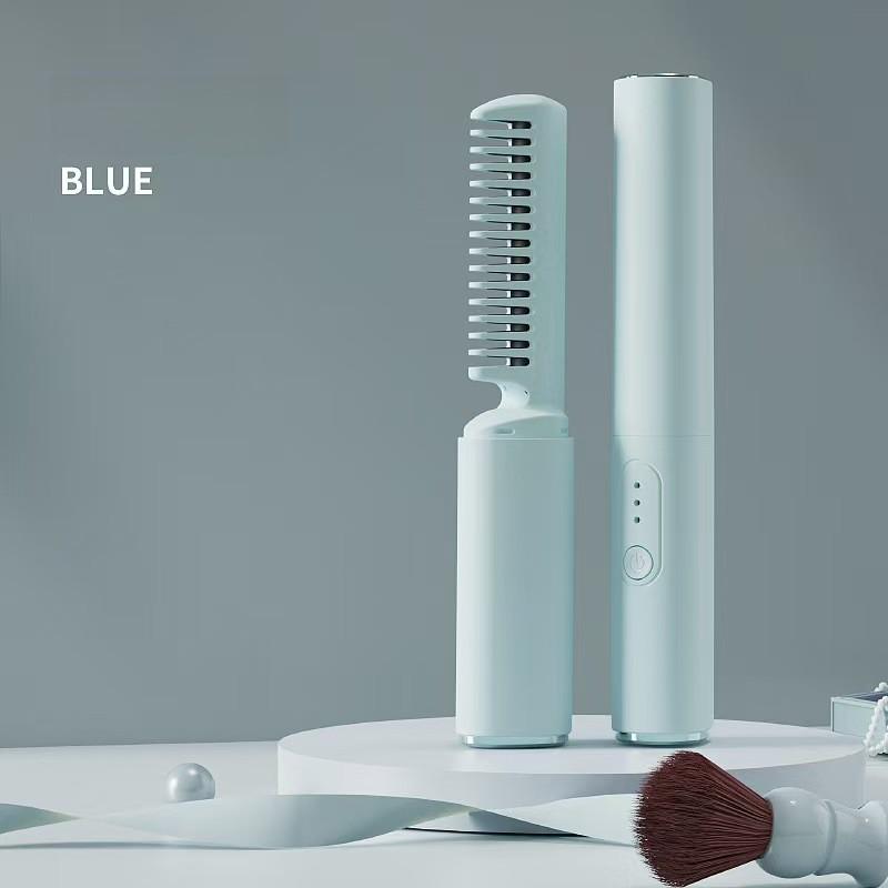 Damen Neueste Frisierkamm USB-Aufladung Glätteisen Schnelles Aufheizen Mini Haarkamm Tragbares Kabelloses Glätteisen