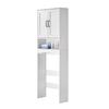 Armario de Almacenamiento para Baño Sobre el Inodoro con Estante Ajustable Blanco 65" A