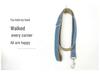 Custom Brown Denim Dog Leash and Collar Set