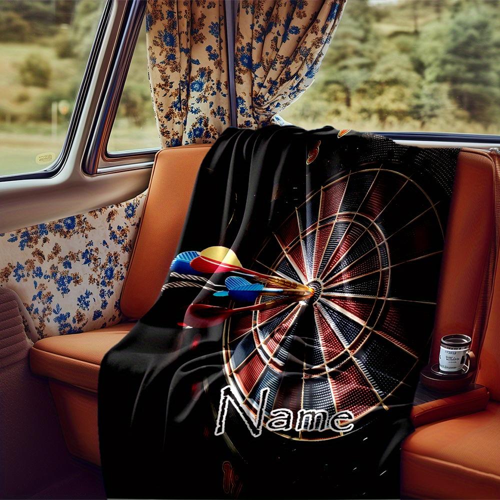 Darts Board With Arrows Rv Blanket Personalized Name Soft Comfortable Stylish Rv Blanket Car Blanket Perfect For Rv Travel Rv Camping Rv Outdoor Rv
