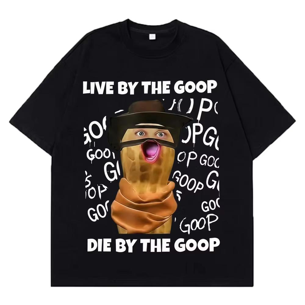Футболка с мемом  Подгоревший арахисовый гоуп  Мужская Женская Одежда в стиле Харадзюку Футболки Летние Хлопок Мода Повседневные Футболки Оверсайз... S разноцветный