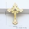 62KD Metal Enamel Crystal Flower Crucifix for Cross Spiritual Religious Jesus Catholic Blessing Hand Holding Faith Gifts Prayer