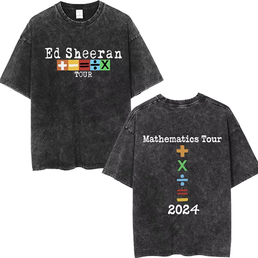 Washed Vintage Ed Sheeran Play Graphic Tshirt Men Women Hip Hop Fashion Pop Music T Shirts Mens Gothic Oversized Streetwear
