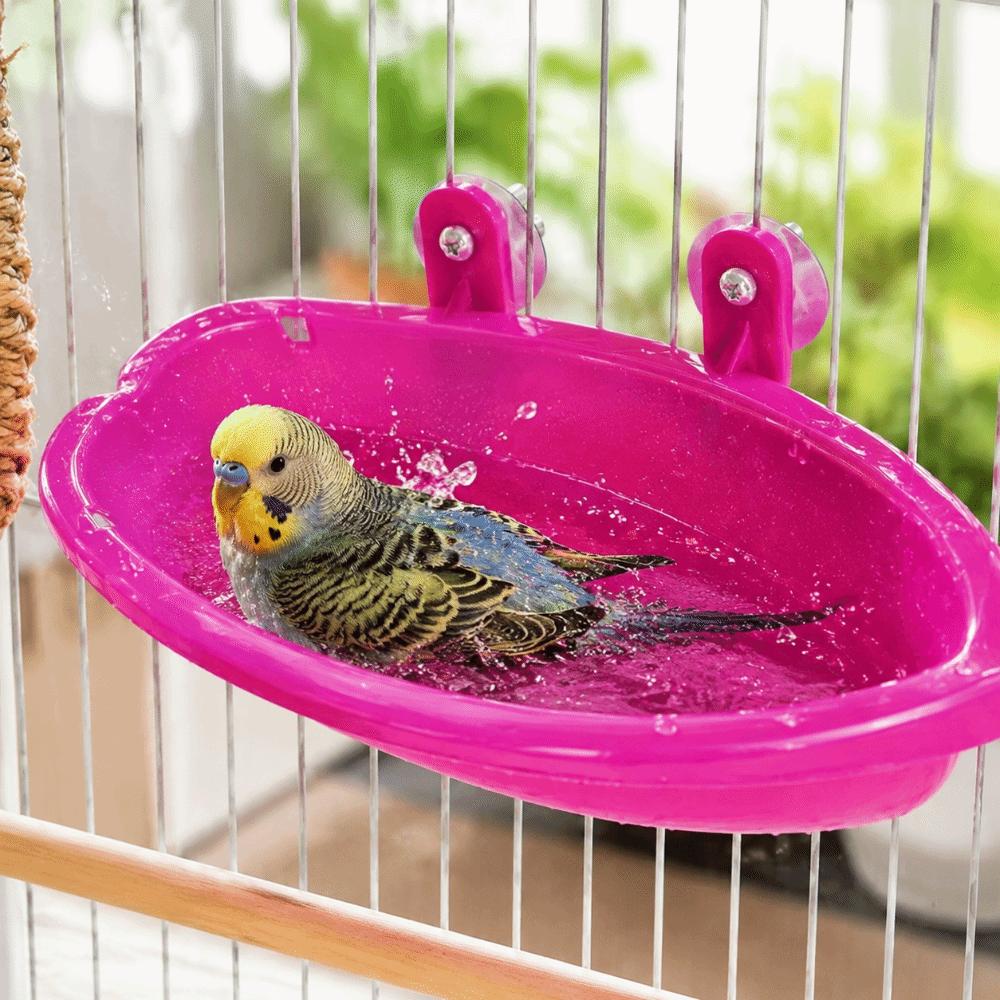 Multifunctional Parrot Bath Basin Swimming Pool Bird Feeding Bool Bird Drinking Bowl  Bird Cage