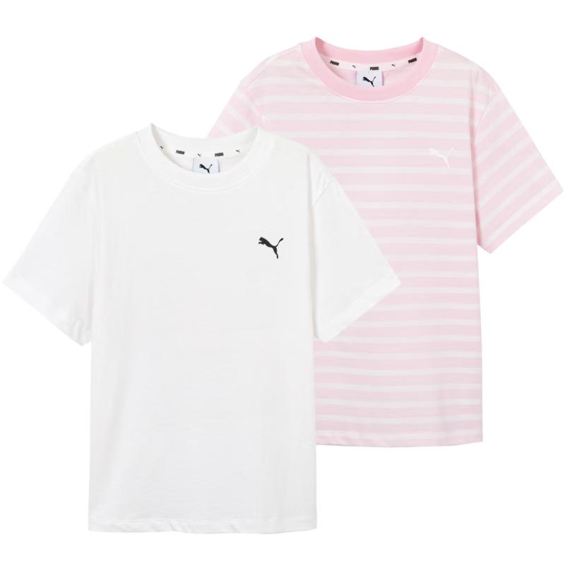 PUMA Kids' 2026 Spring Short-Sleeve T-Shirt Two-Piece Set