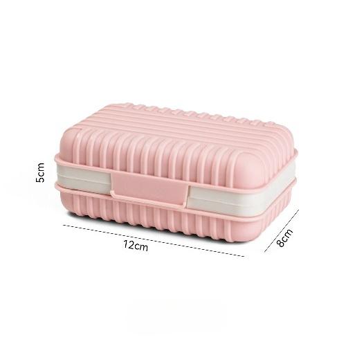 Toilet Drain Soap Box with Lid Creative Travel Portable Travel Soap Tray Bathroom Wash Face Soap Box