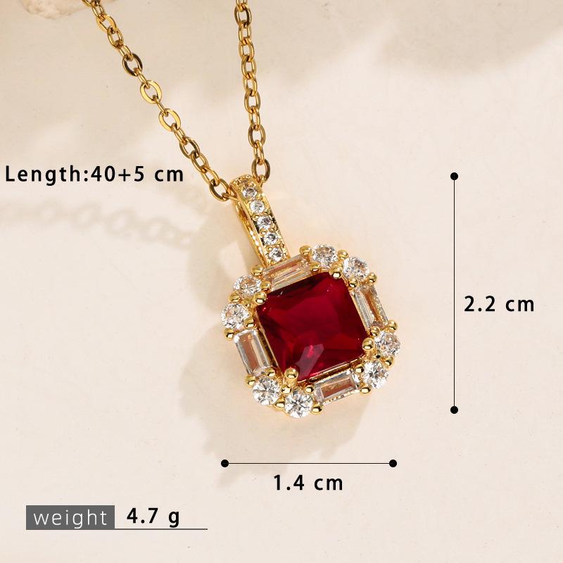 Exquisite High-End Zircon Pendant Necklace for Women