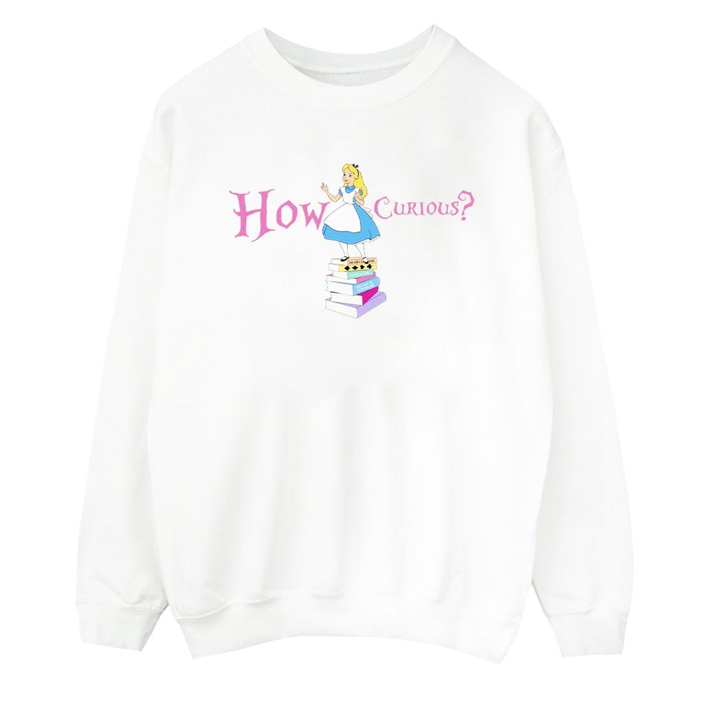 Disney Mens Alice In Wonderland How Curious Sweatshirt