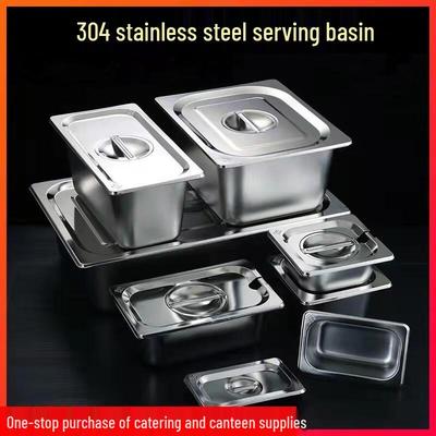304 Stainless Steel Gastronorm Food Pan with Lid