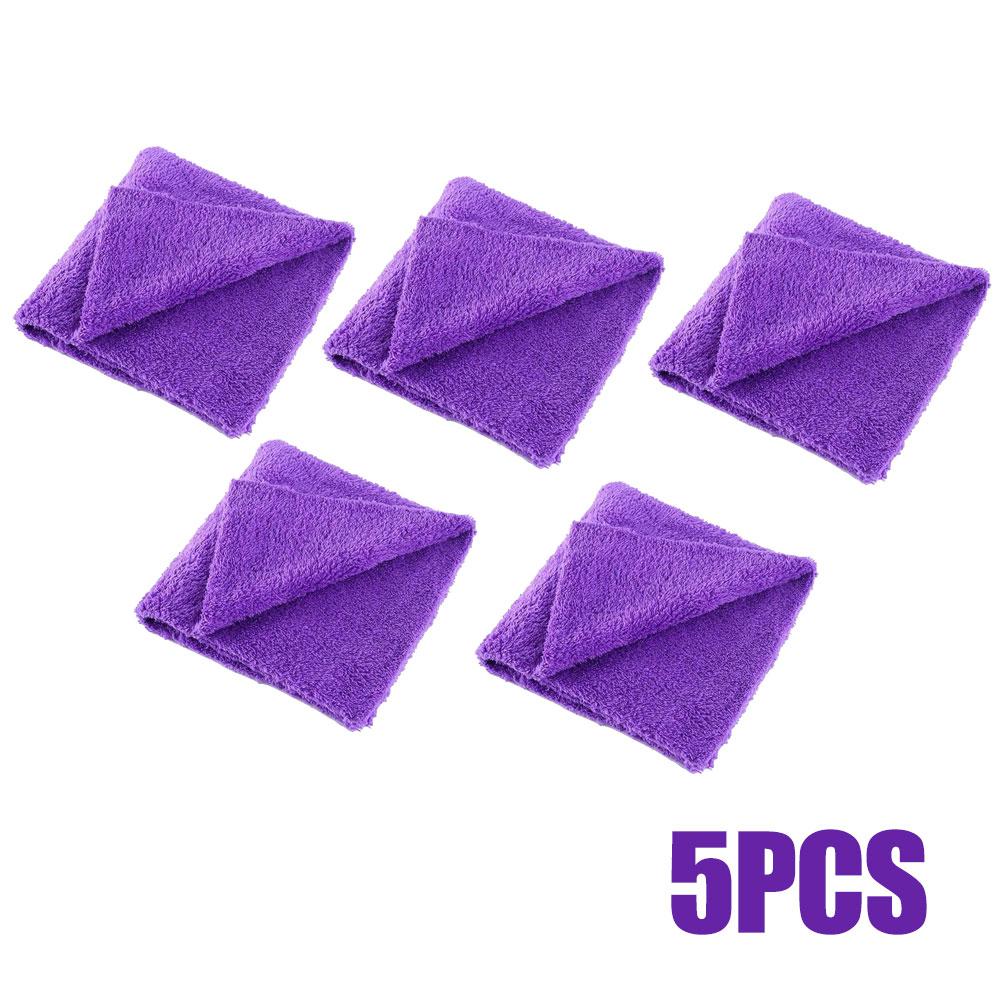 5pcs Car Detailing Washing Towel Car Wash Microfiber Towel Cleaning Drying Car Polishing Cloth Soft Edgeless Car Accessories