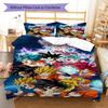 DBZ Decor Pattern Bedding Quilt Set Quilt Cover Pillowcase Home Decoration Birthday Gift (1 * Duvet Cover + 2 * Pillowcase, Without Core)