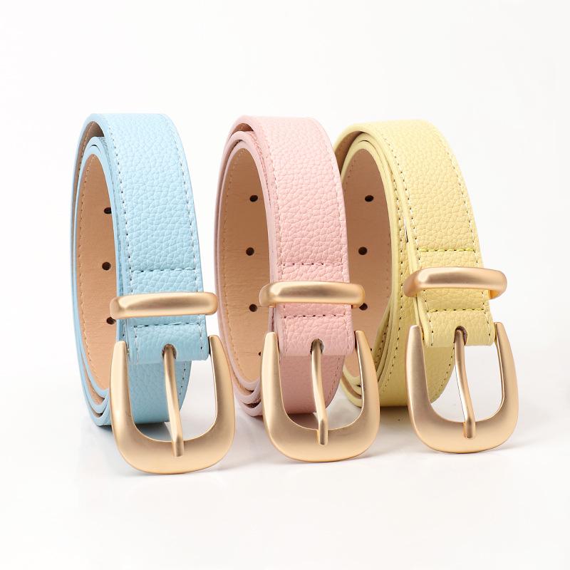 New Fashion Ins Style Belt for Women, Versatile Commuter Pin Buckle Women's Belt Simple Korean Style Decorative Trouser Belt