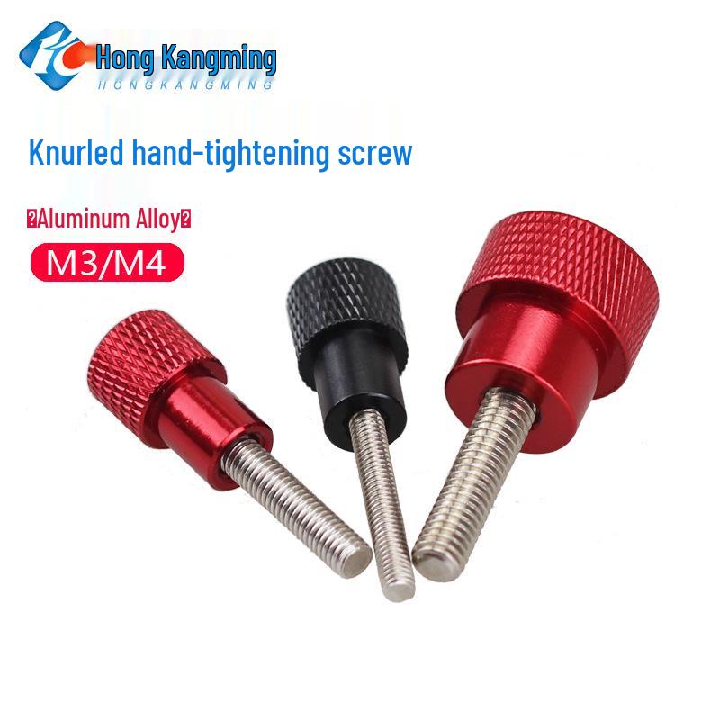 M4 Aluminum Alloy Knurled Twist Handle Bolt with Stainless Steel Head