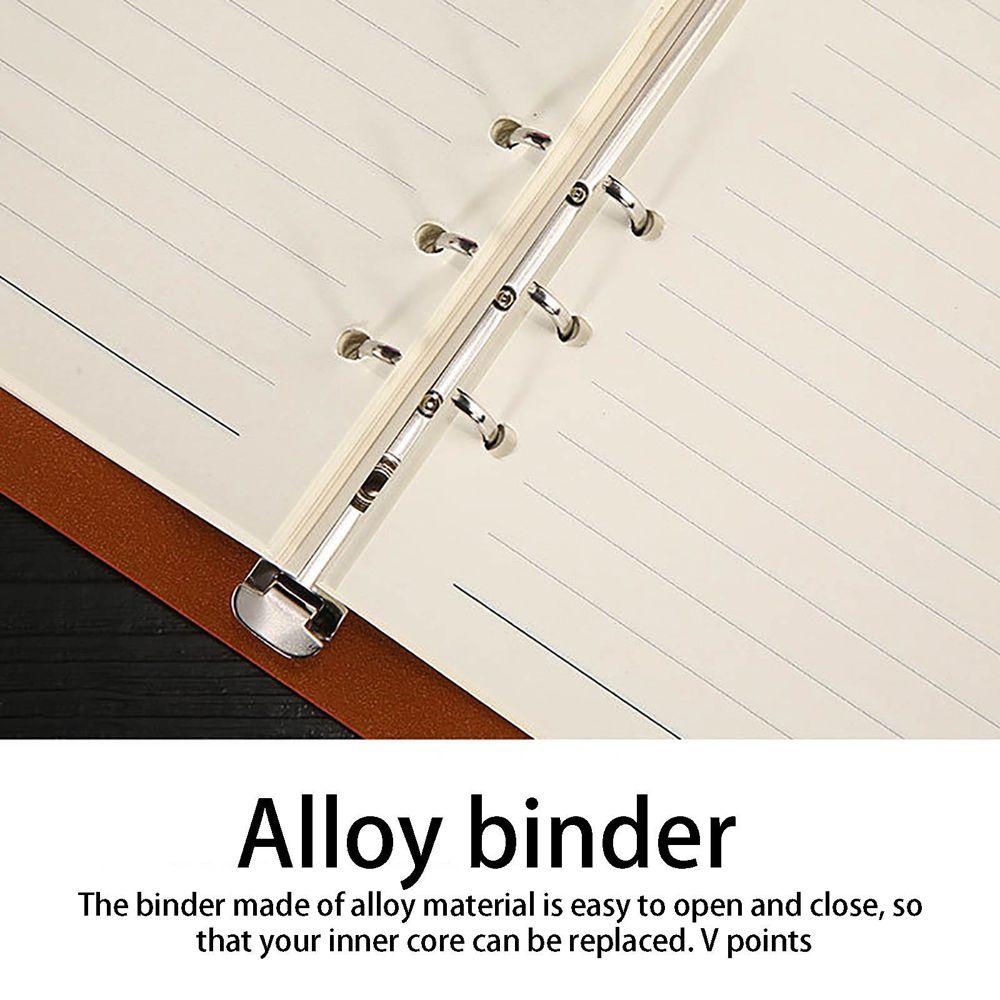 Schedules Organizer List Weekly Leather Notebook Strapped Notepad Stationery Supplies Loose-leaf