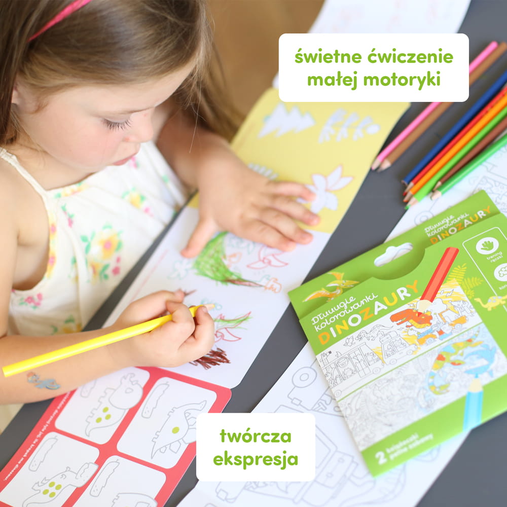 Dłuuugie Kolorowanki Dinozaury - Kolorowanka Czuczu