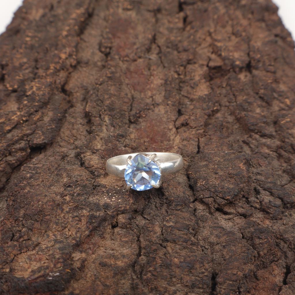 Friendship Day Deal Sky Blue Topaz Gemstone Sterling Silver Statement New Ring RR-43-16