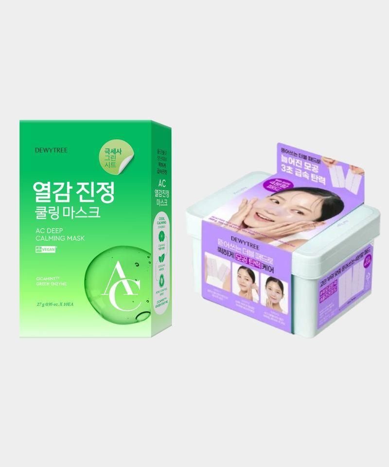 AC Heat-Soothing Mask 10 Sheets + Pick & Quick Collagen Double Pad